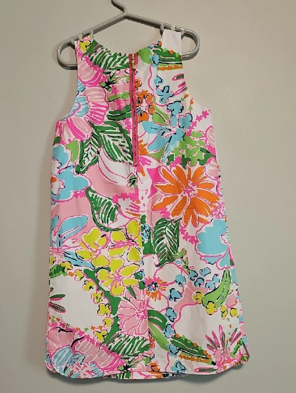 Lilly Pulitzer Target Pink Multi Floral Shift Dress with Lace Trim